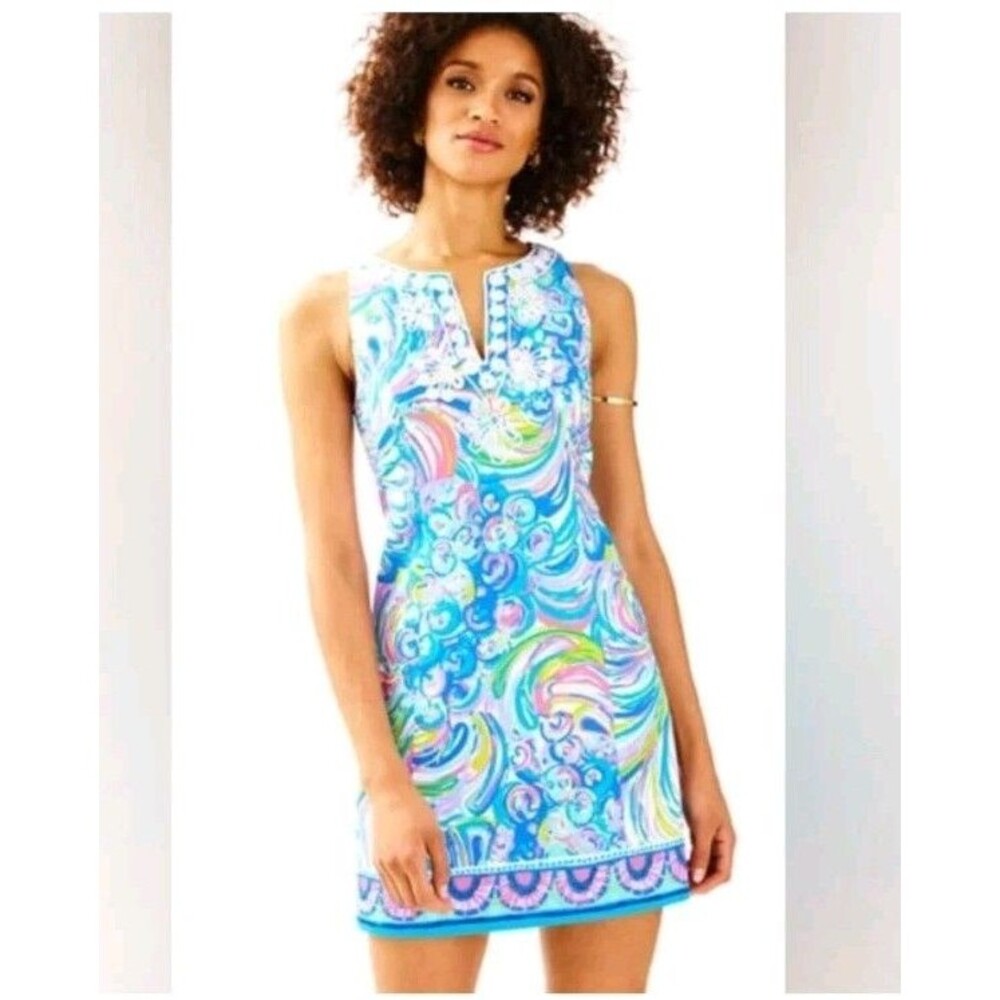 Lilly Pulitzer Gabby Shift Dress Guilty Pleasure Print Women's 00 EUC! B8.1
